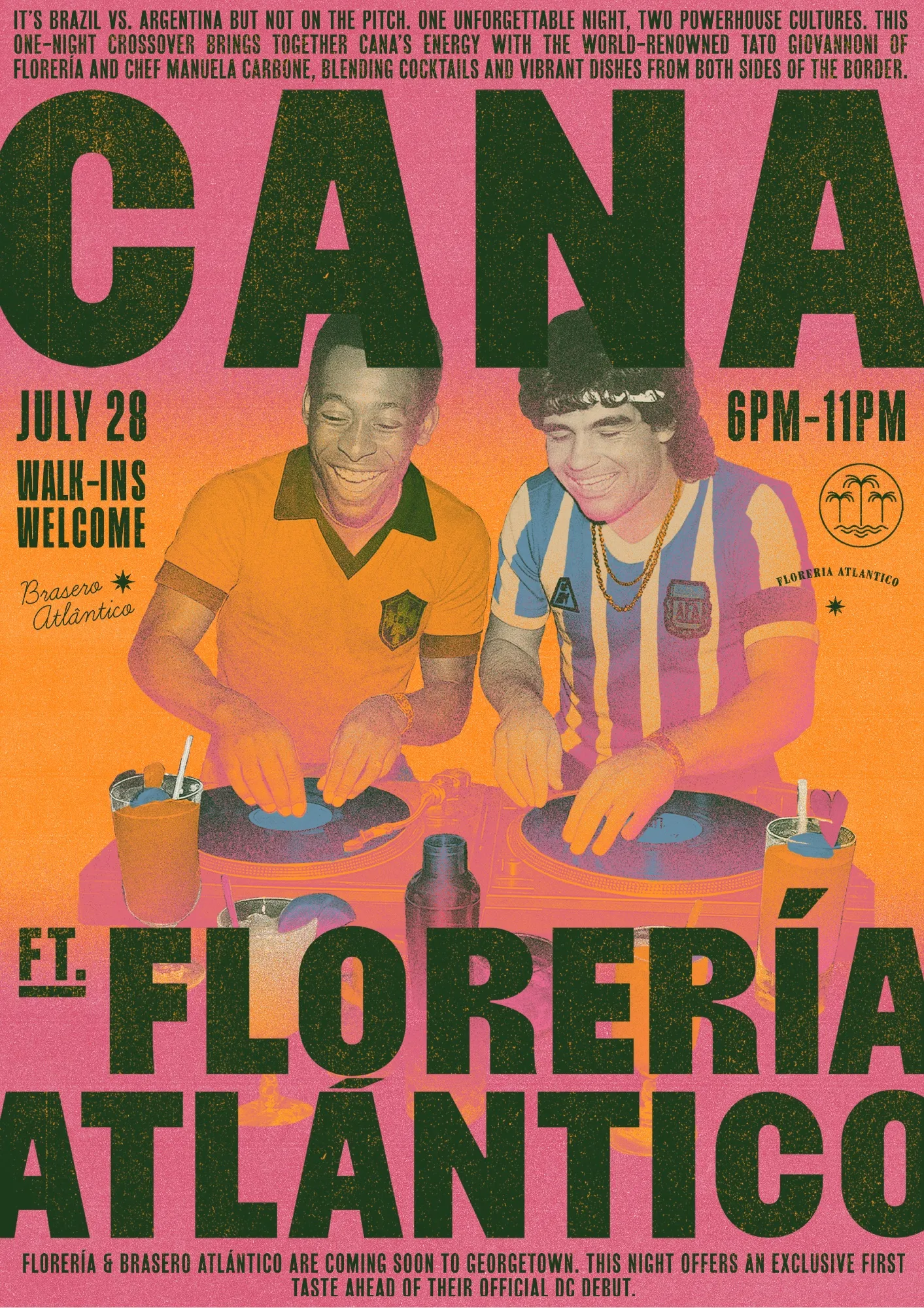 Cana and Florería Atlántico collaboration poster
