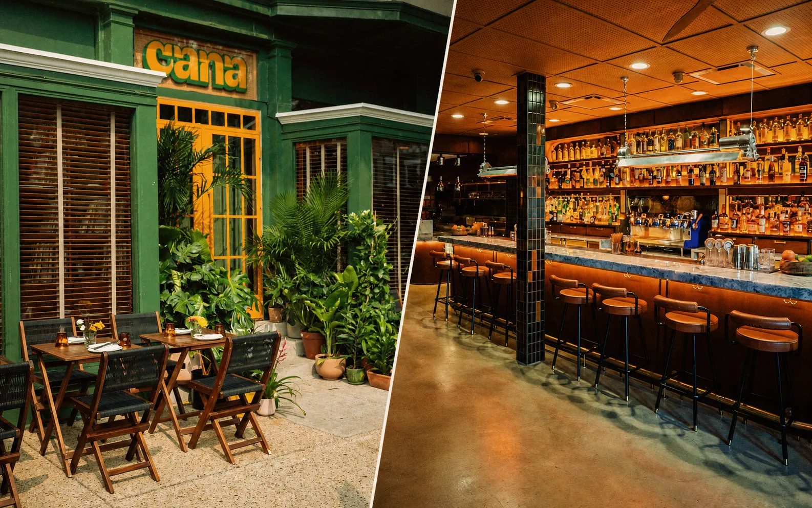 CANA's front patio and bar entrance