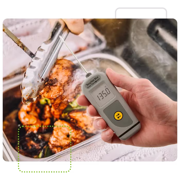 Temperature sensor by hot holding