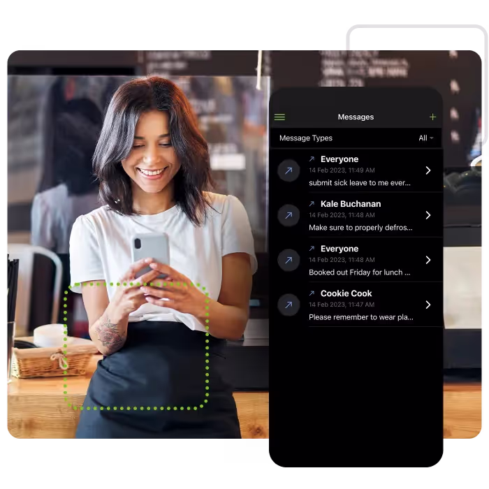 Hospitality worker using Safe Food Pro mobile app