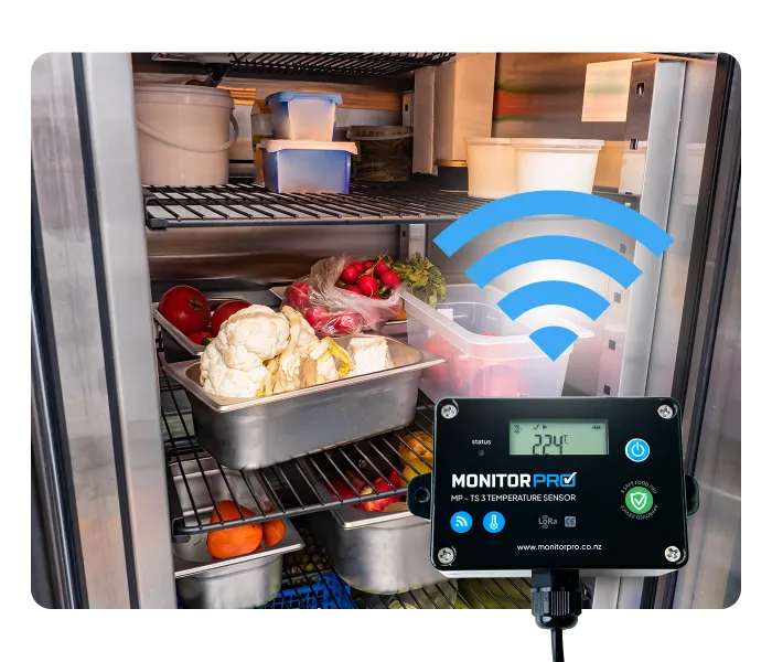 Safe Food Pro sensor by fridge