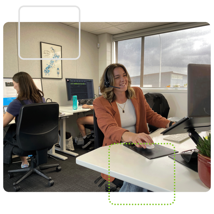 Customer success team in action