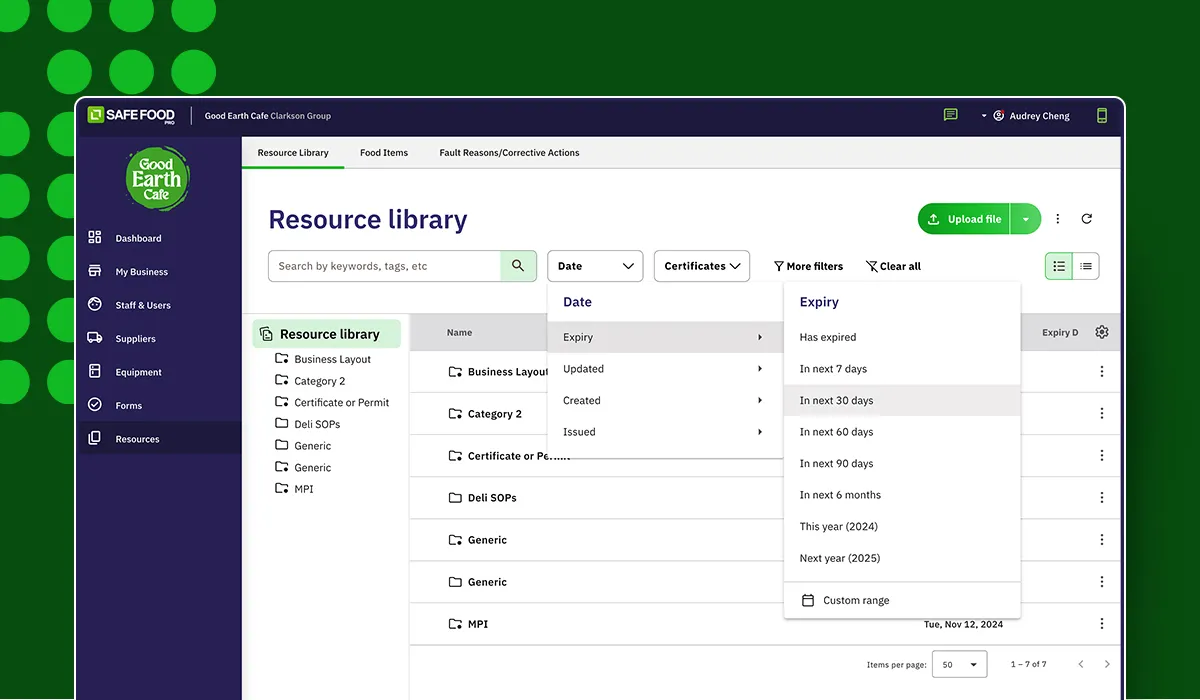 Safe Food Pro Resource Library screenshot