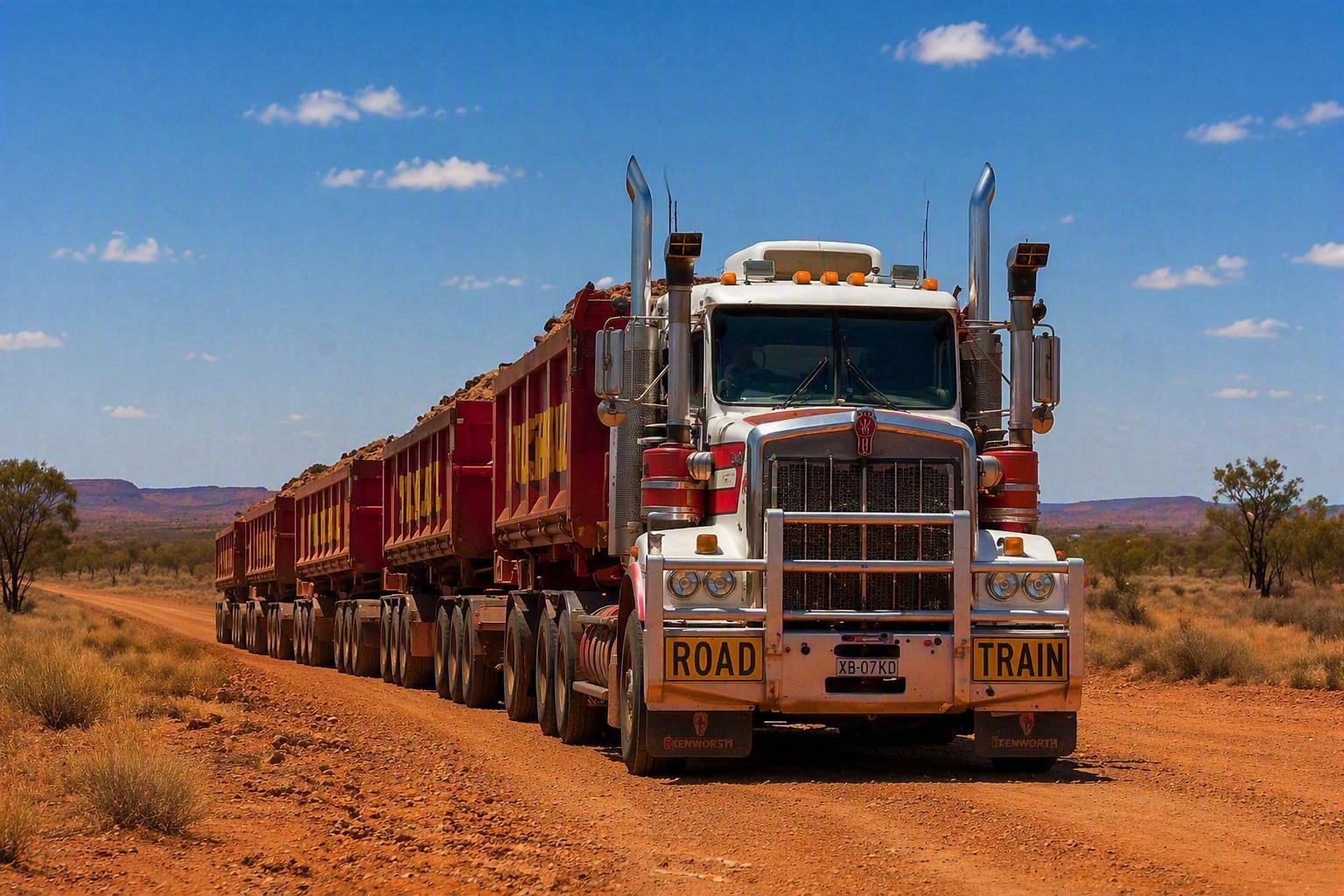 Truck fitted with Symtech GPS fleet tracking