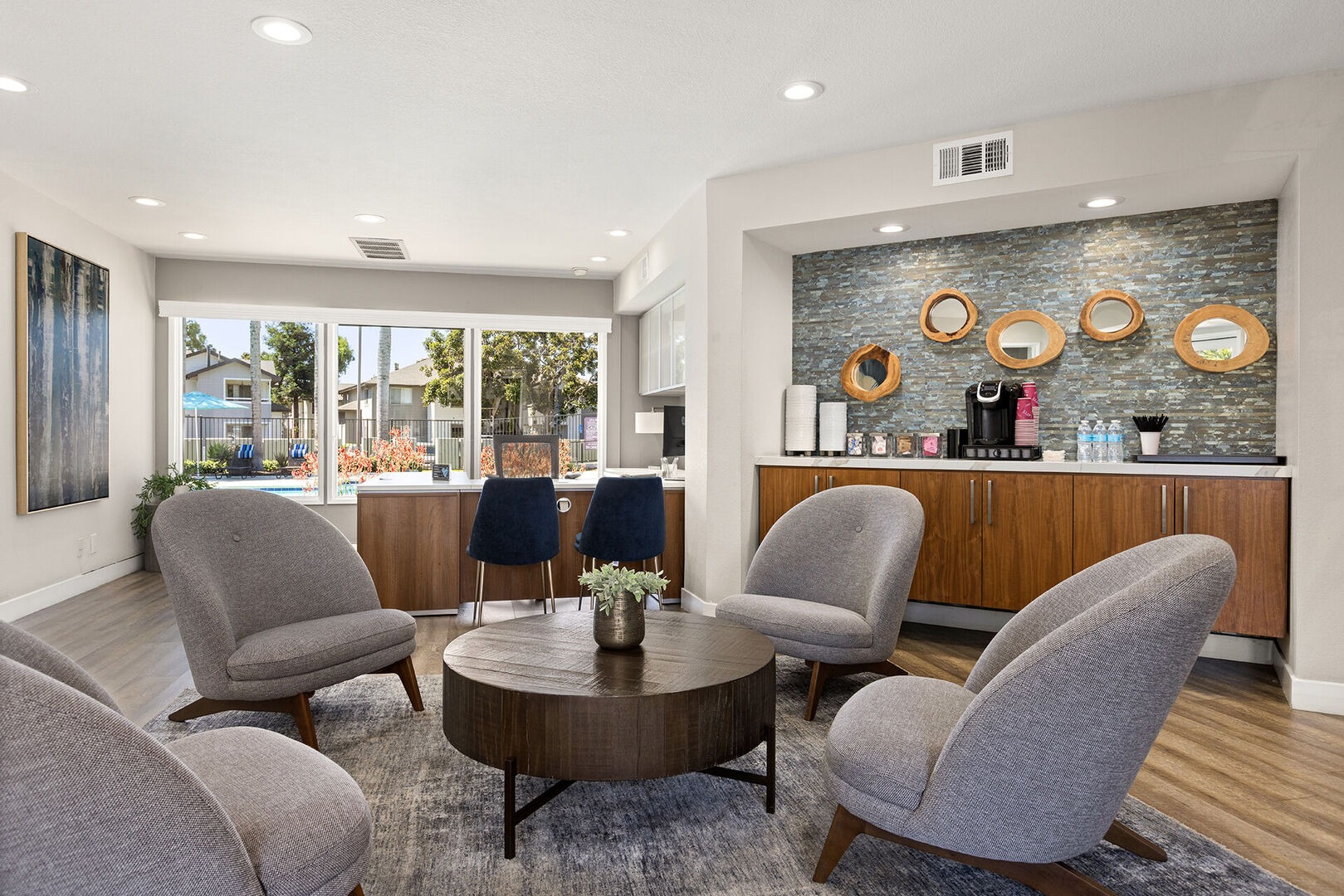Leasing office lobby