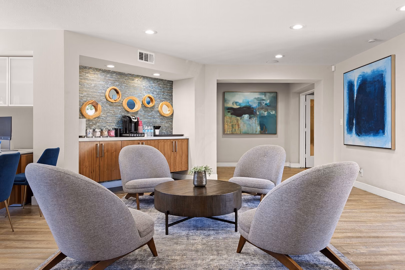 Leasing office lobby