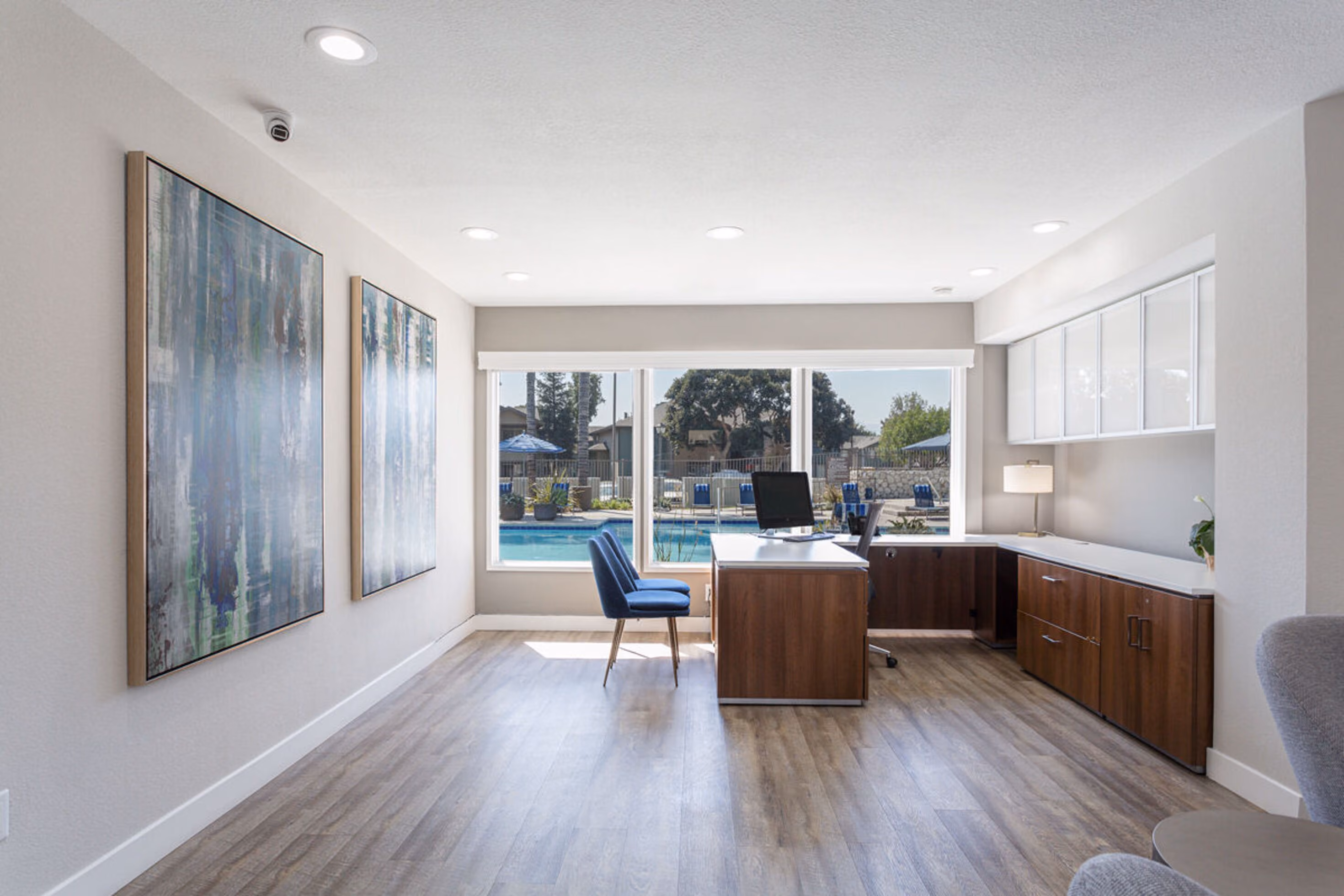 Leasing office lobby