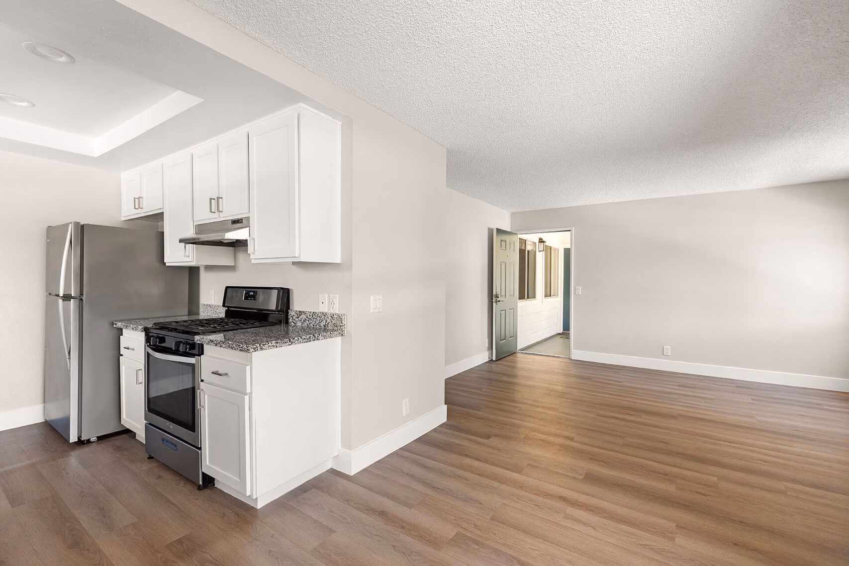 Kitchen and living room