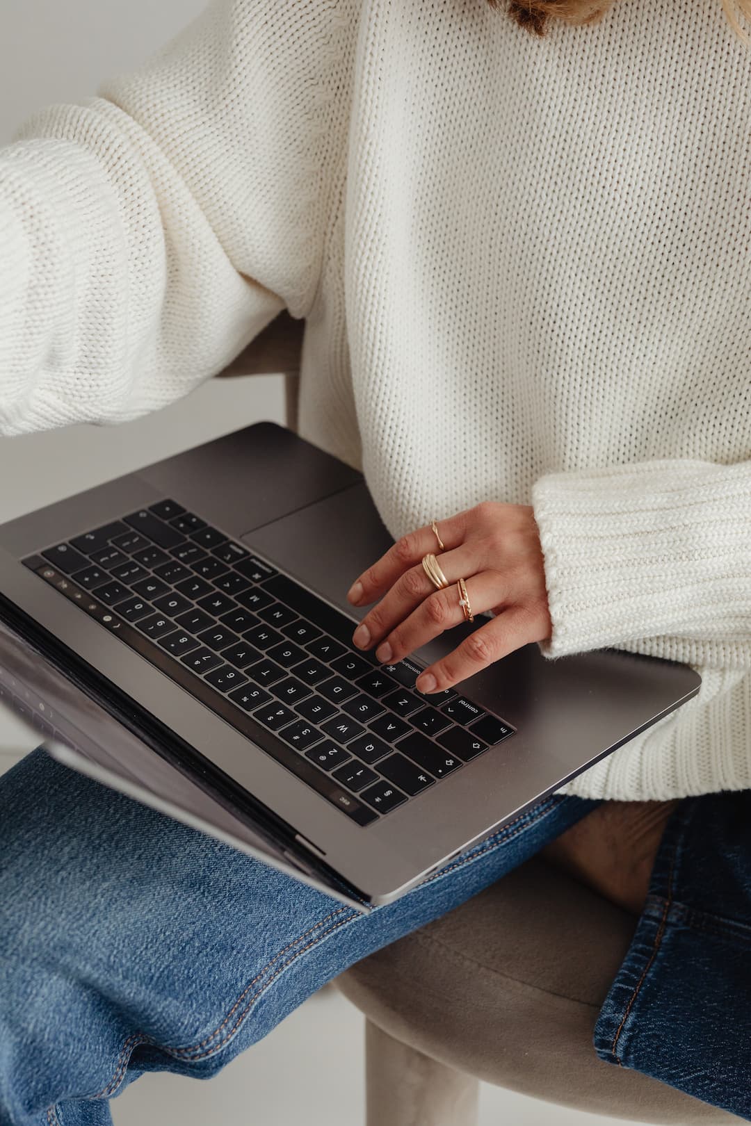 Woman joining an online appointment