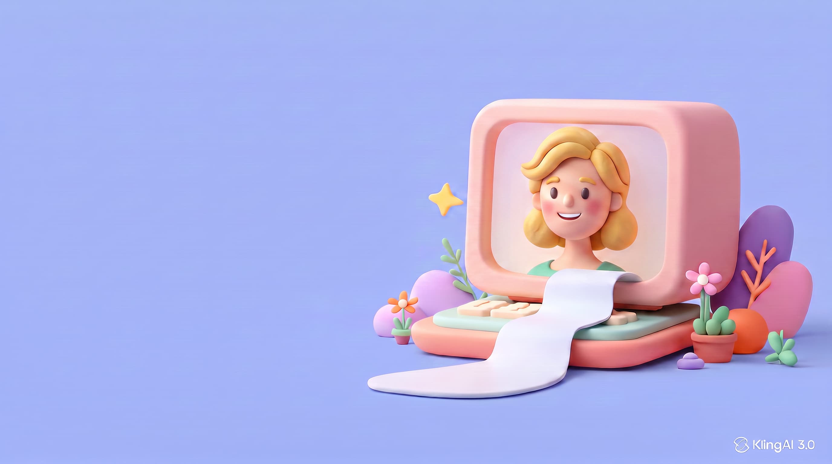 Illustration of a woman smiling from a laptop screen during an online naturopath appointment