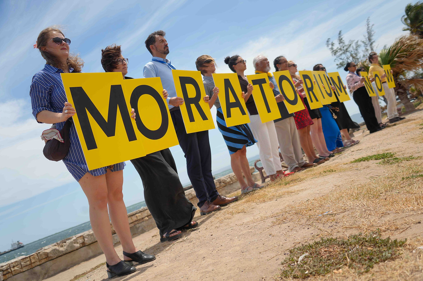 Civil Society call for a Moratorium outside the ISA | Photo by IISD | ENB - Andrés Felipe Carvajal Gómez
