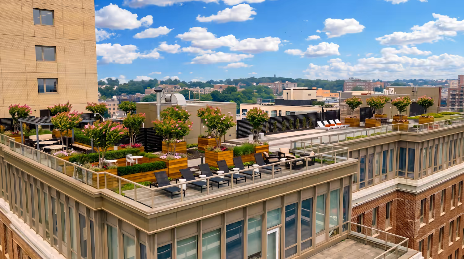 Exterior rooftop deck