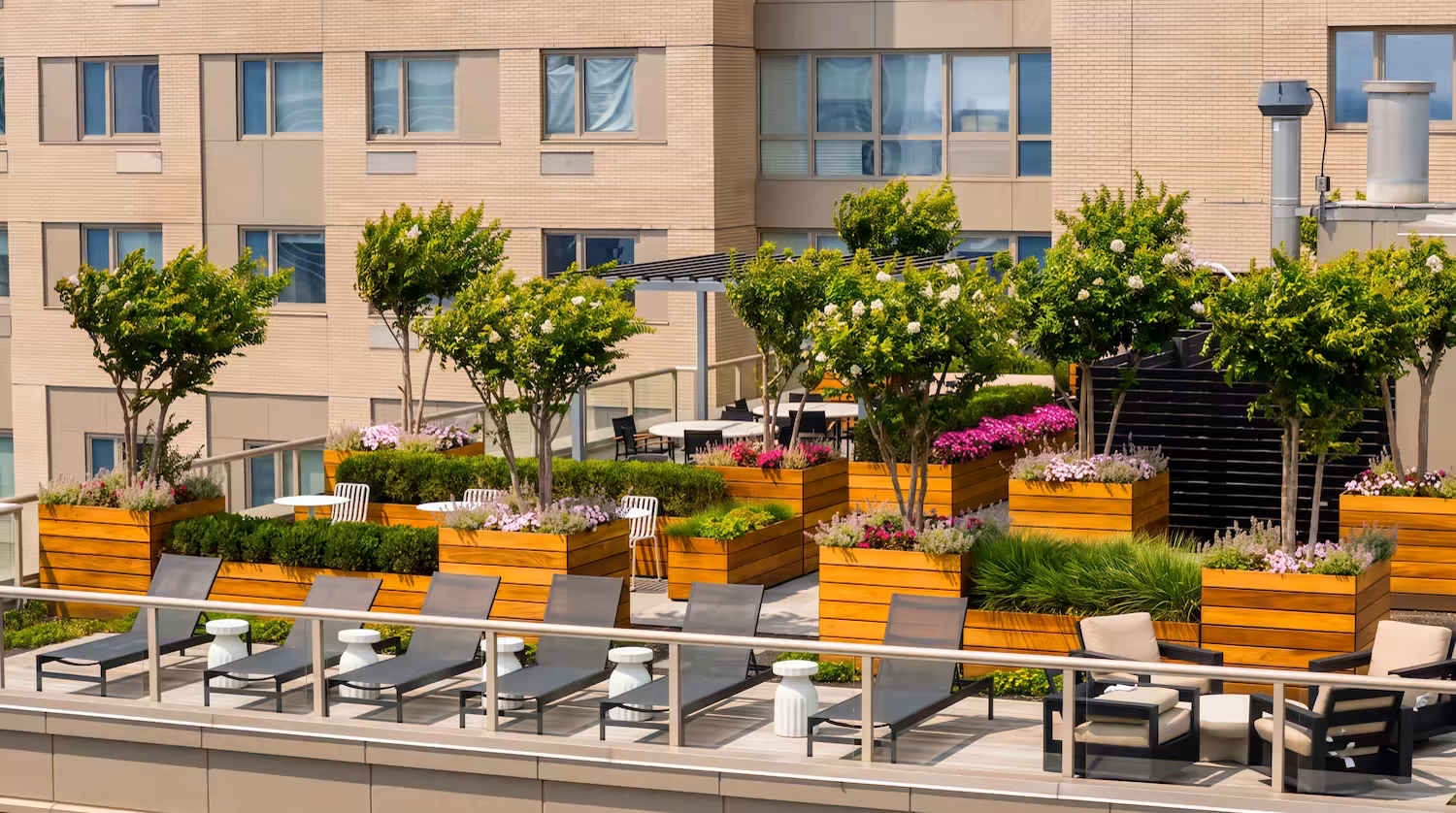 Exterior rooftop deck