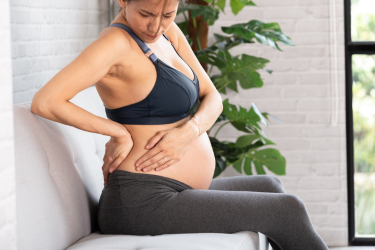 Postpartum mother with hip pain