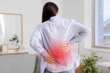 Woman with lower back pain