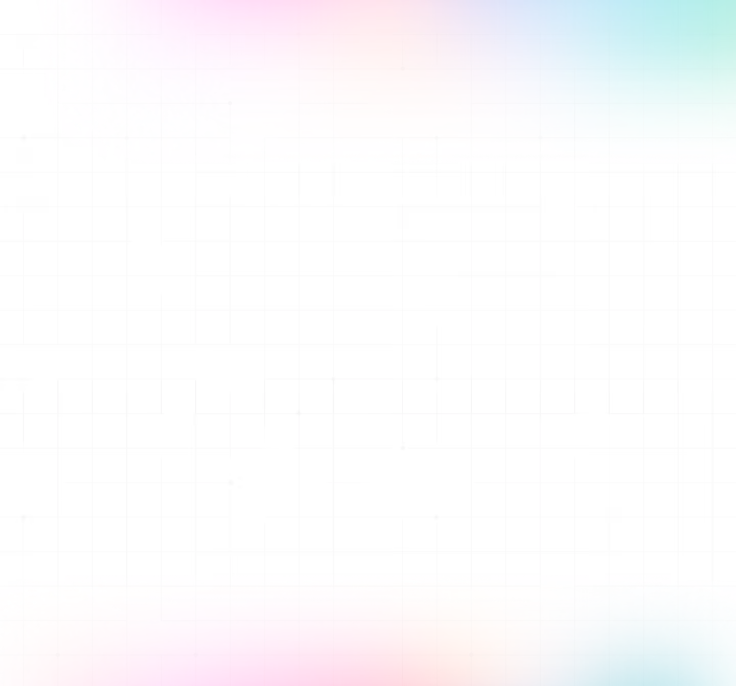 Black grid maze with faint circuitry lines and pastel color gradients at top and bottom edges.