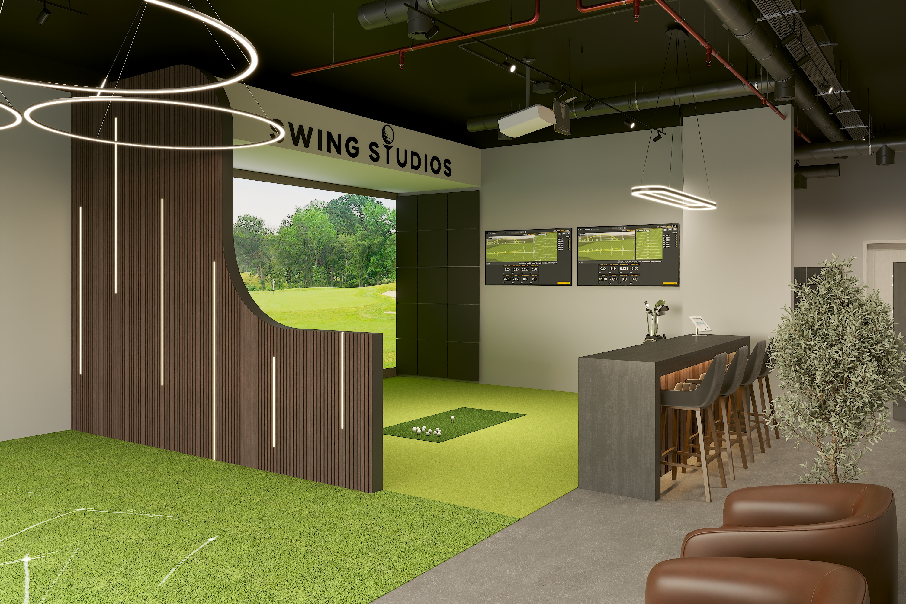 Simulator bay at Swing Studios