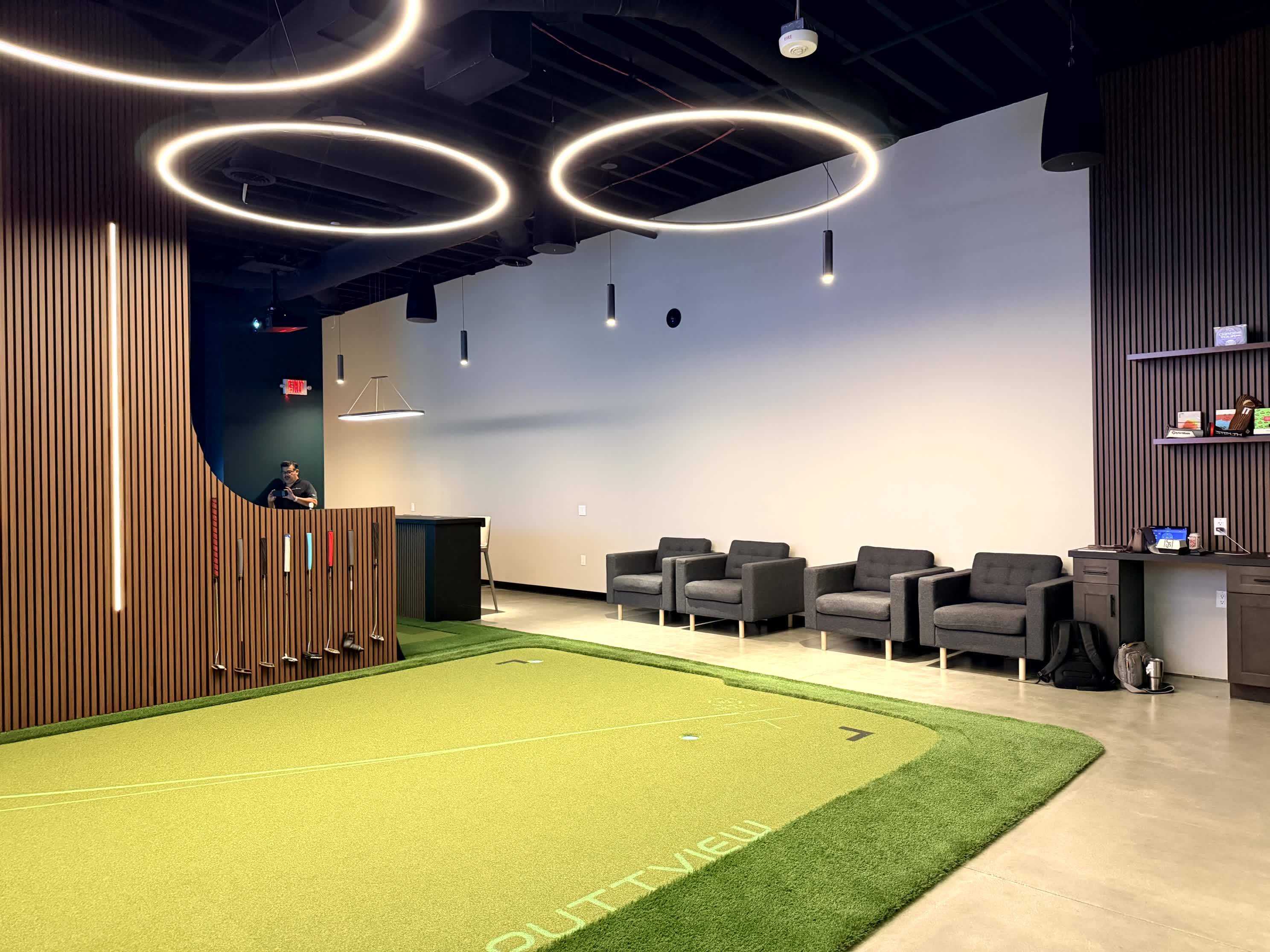 Lounge seating area at Swing Studios