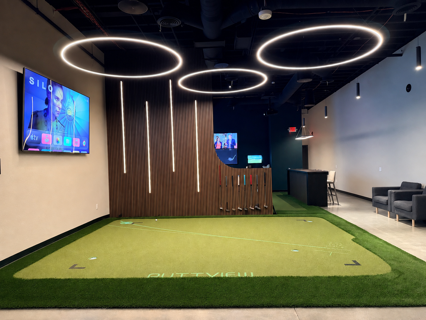 Lounge seating at Swing Studios