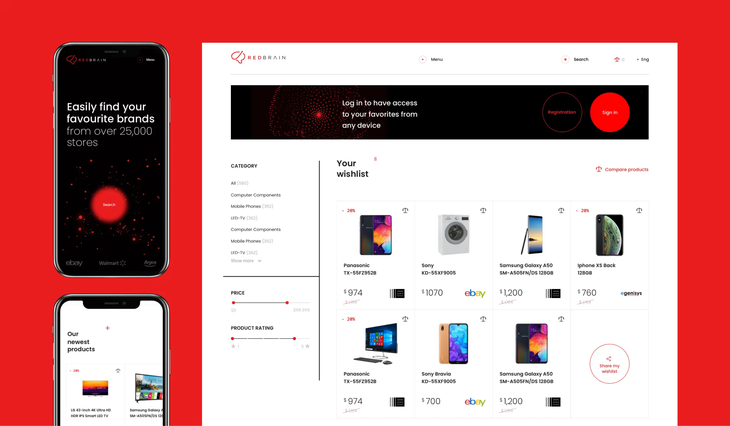 RedBrain interface after Lazarev. redesign