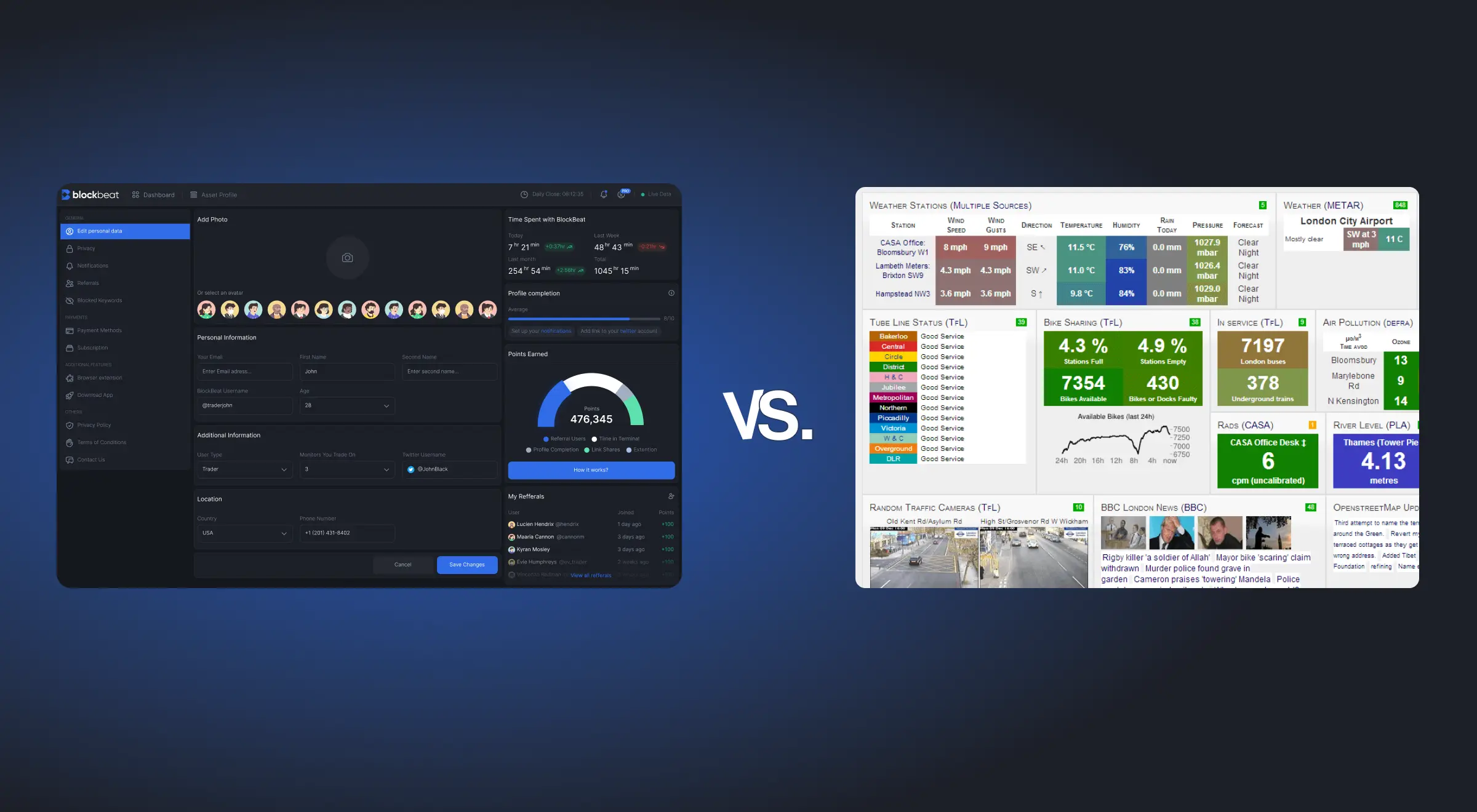 The difference between user-friendly and not FinTech interfaces