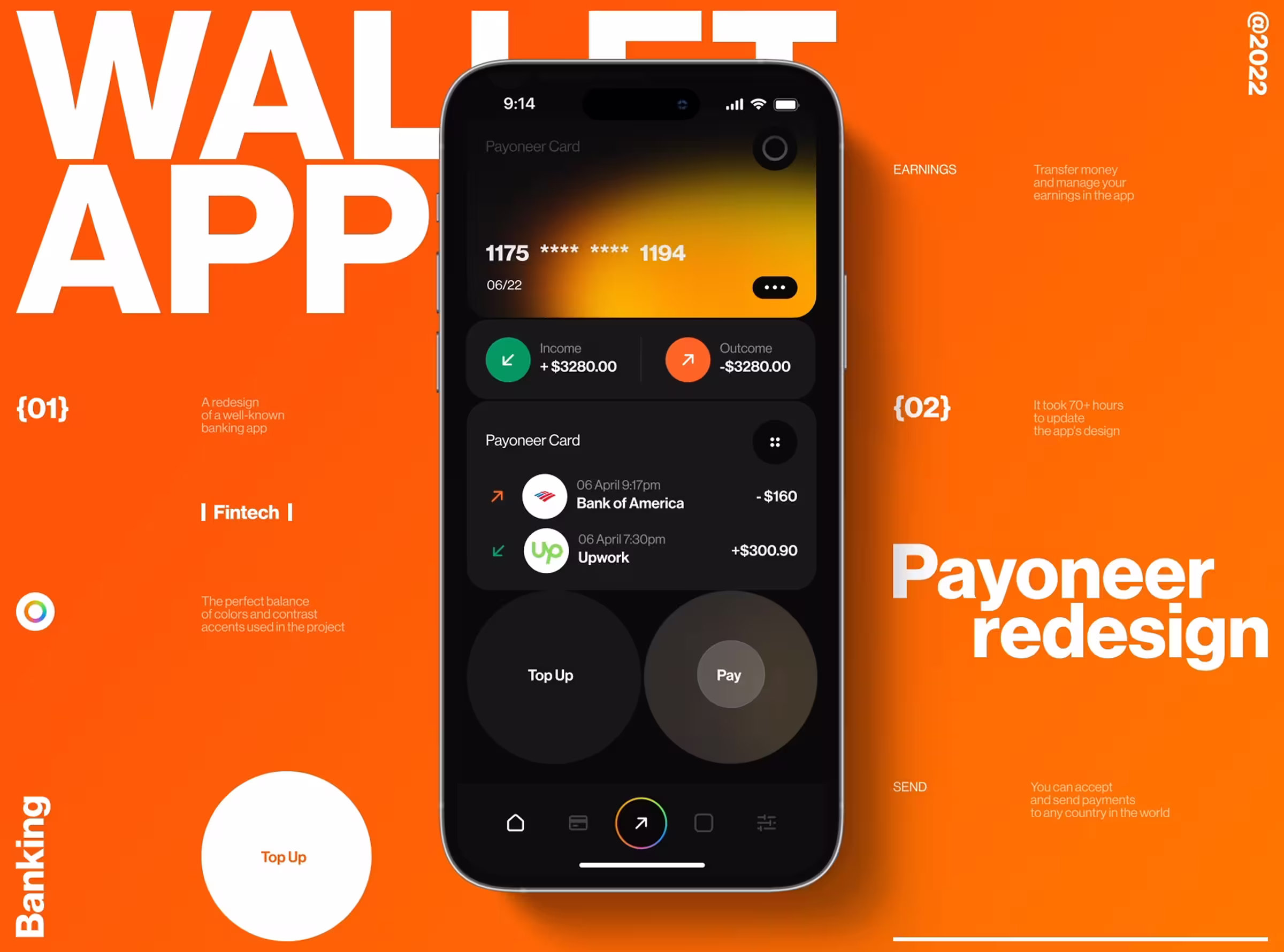 An interactive wallet design for FinTech app