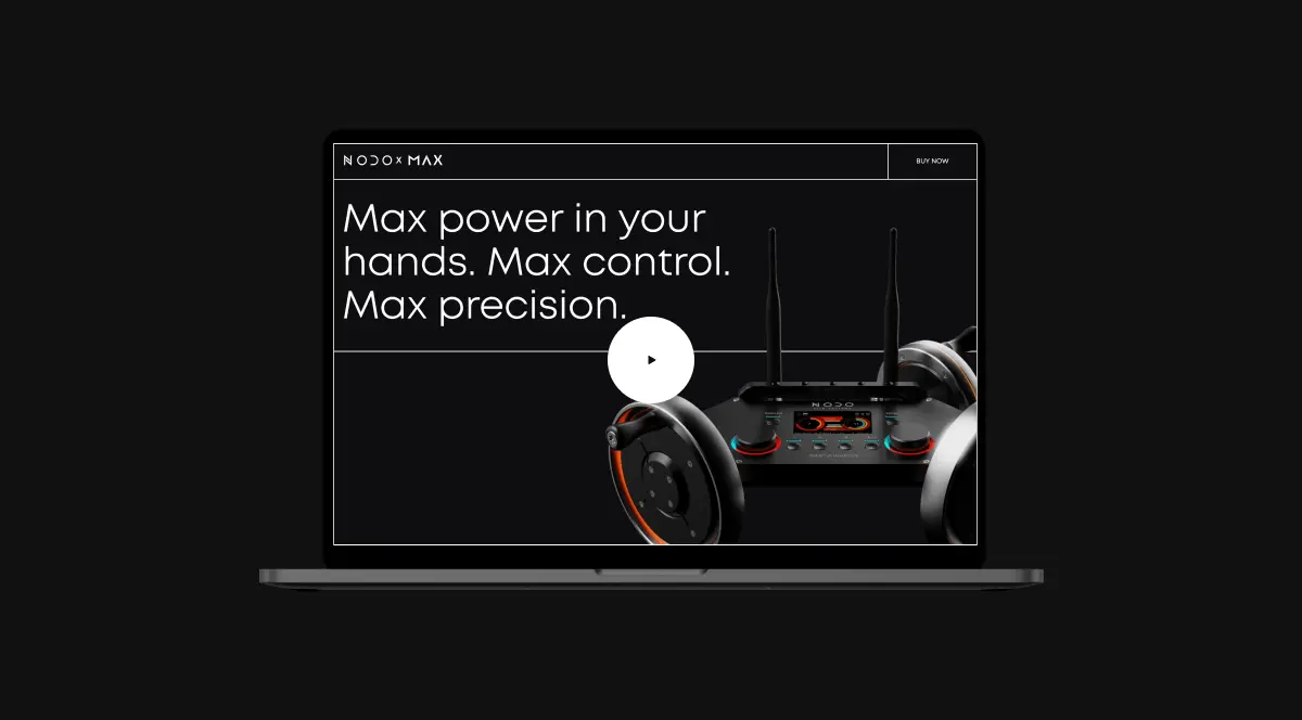 The landing page design for some film equipment created by Lazarev. digital product design agency