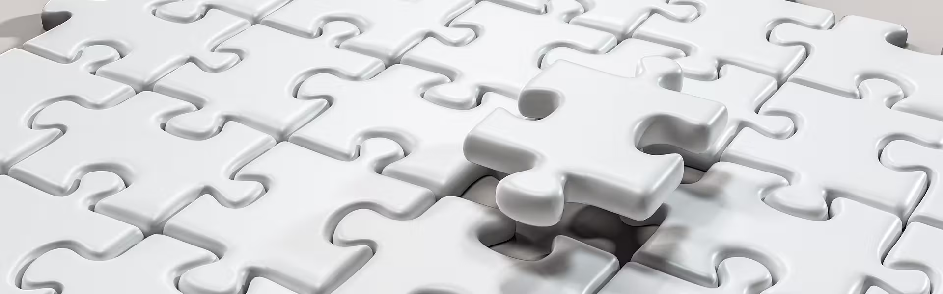 Abstract 3D composition of glossy blue interconnected geometric cubes and floating blocks symbolizing AI systems, scalable infrastructure, and modern digital architecture.