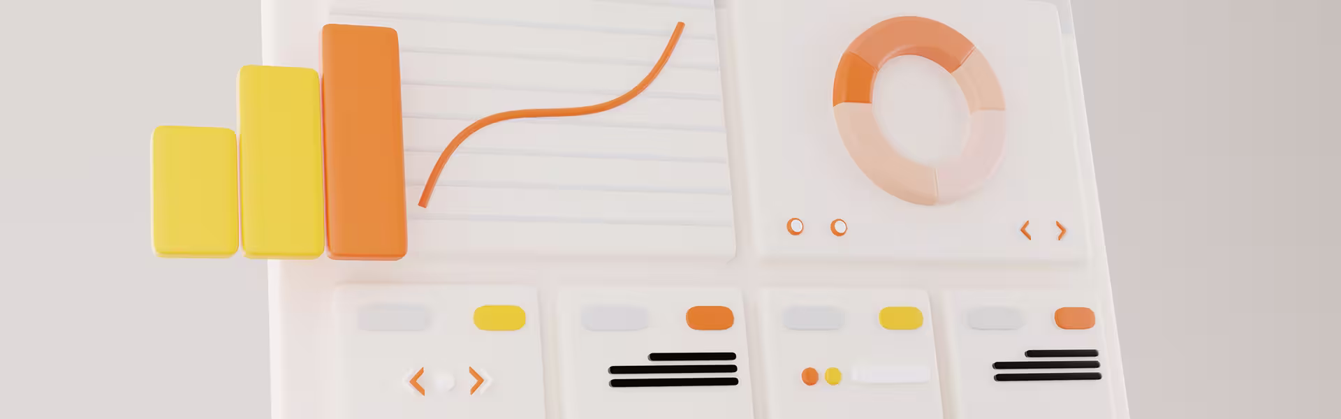 Modern analytics dashboard UI with charts, metrics, and data visualization