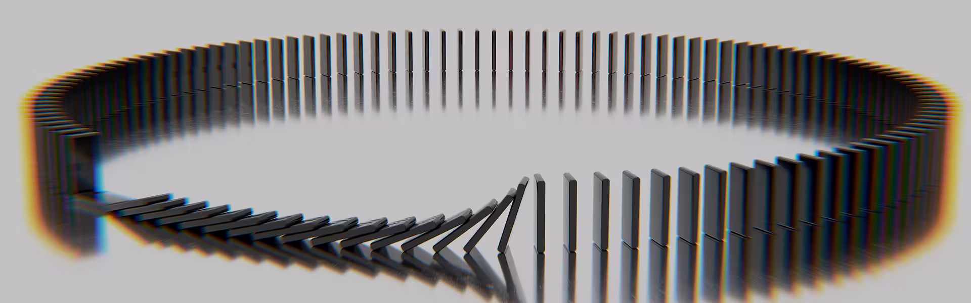 Abstract 3D illustration of interconnected glossy blue geometric cubes and layered blocks symbolizing scalable digital infrastructure and modern product systems.