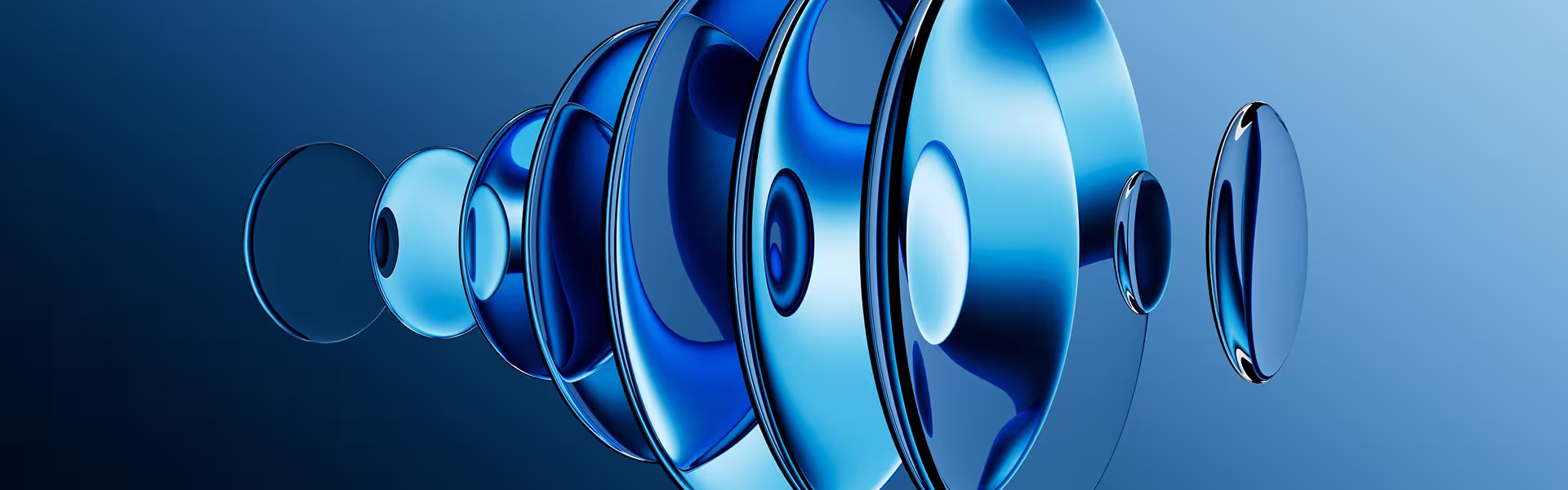 Abstract 3D illustration of glossy blue interconnected cubes and layered geometric structures representing scalable onboarding systems, analytics, and modern digital infrastructure.