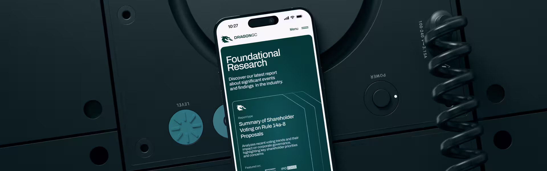 Homepage of a foundation research website featuring various research topics and resources for academic study.