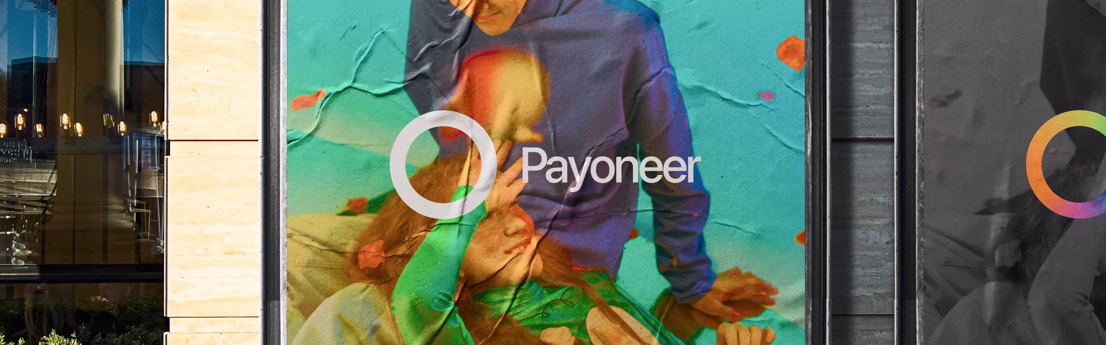 A marketing banner with Payoneer ad, created by Lazarev