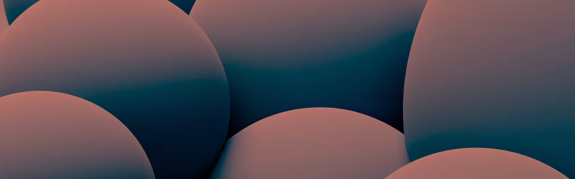 huge blue and pink bubbles placed side by side
