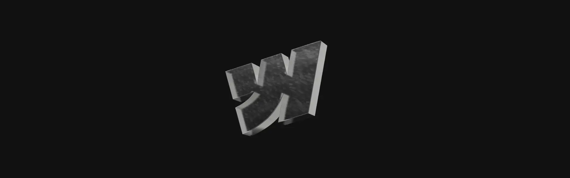 3D model of a Webflow logo against a dark background.
