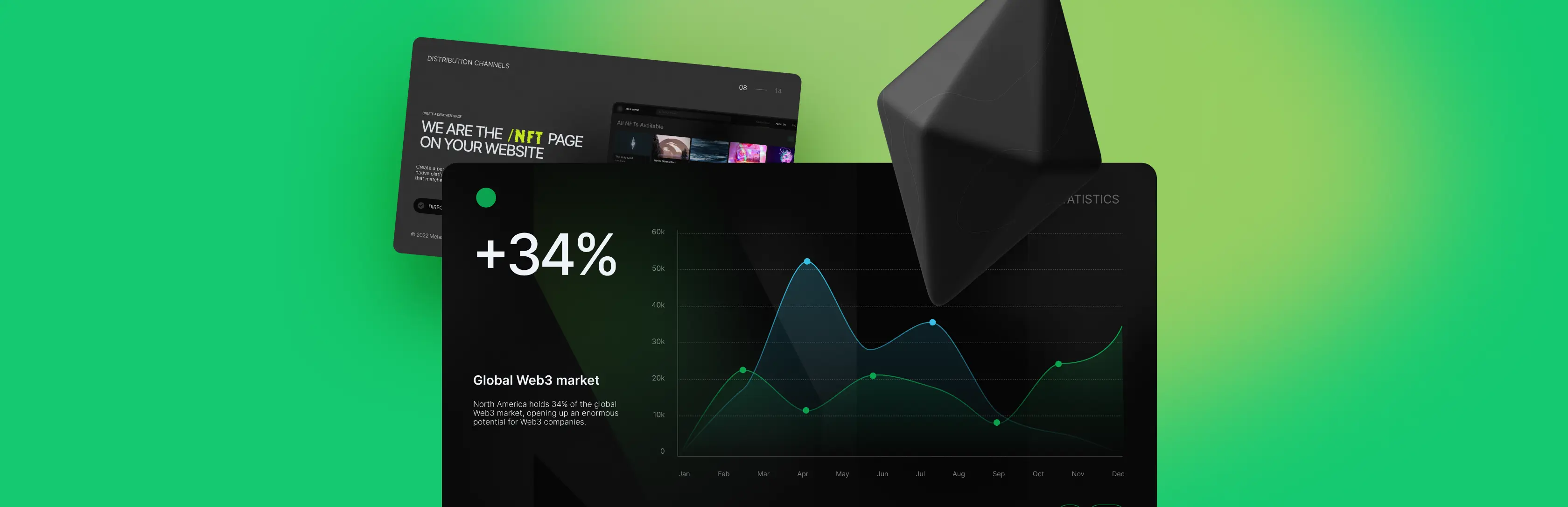 A few interface screens show examples of good pitch deck designs.