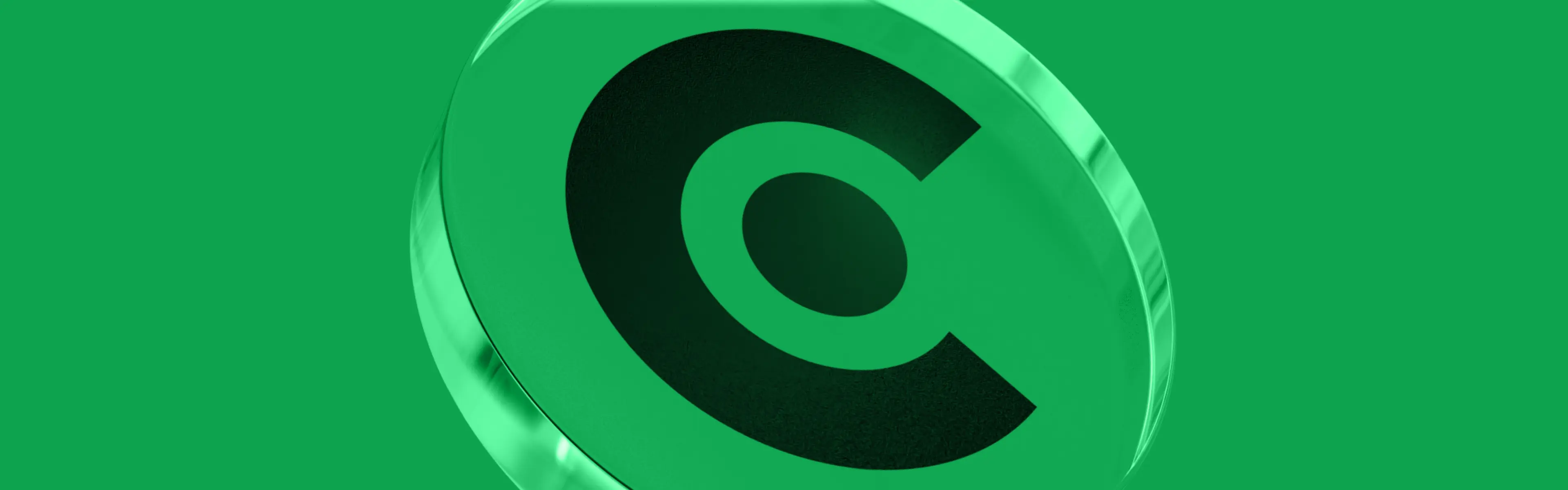 A 3D model of a Clutch logo on a green background.