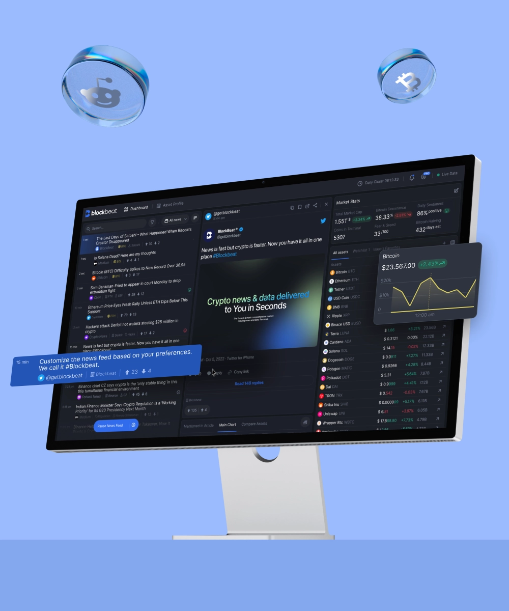User interface for the crypto trading platform by Lazarev.agency