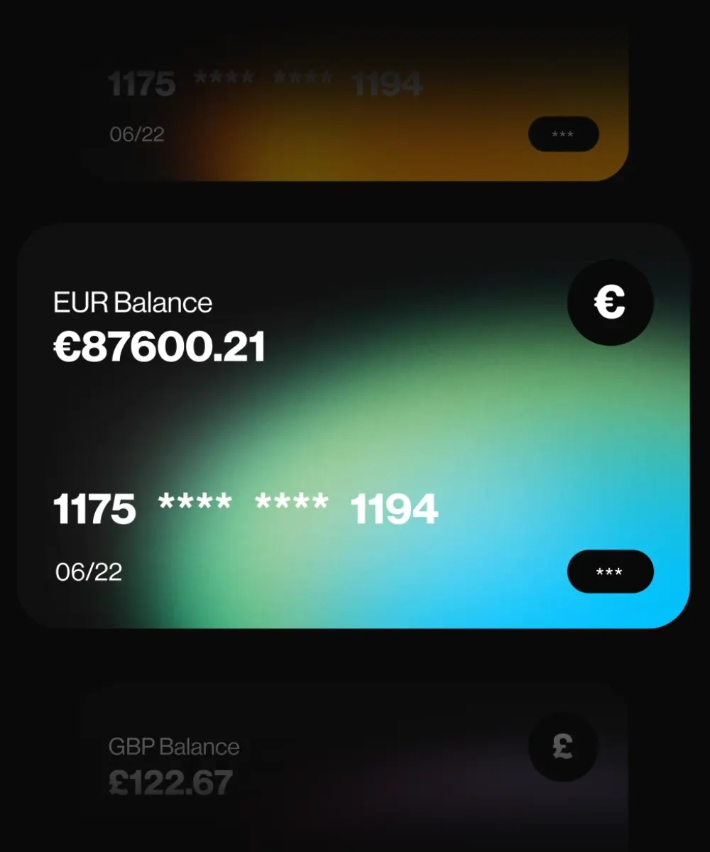 Banking credit cards designed in gradients by Lazarev.agency — UI UX design agency