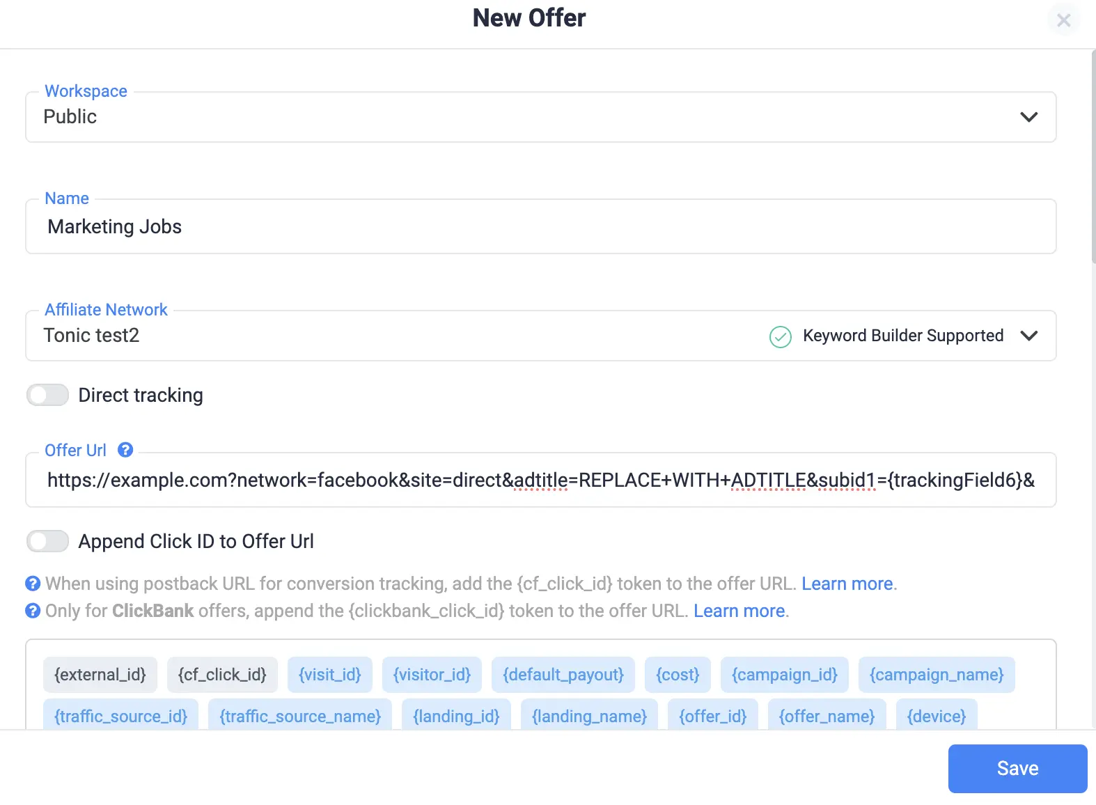 How to Track Tonic Search Arbitrage Campaigns With ClickFlare (how to create a tonic offer on clickflare)