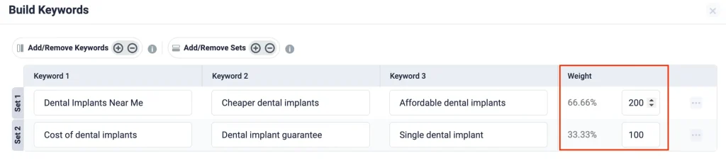 Tonic keyword builder on ClickFlare for search arbitrage