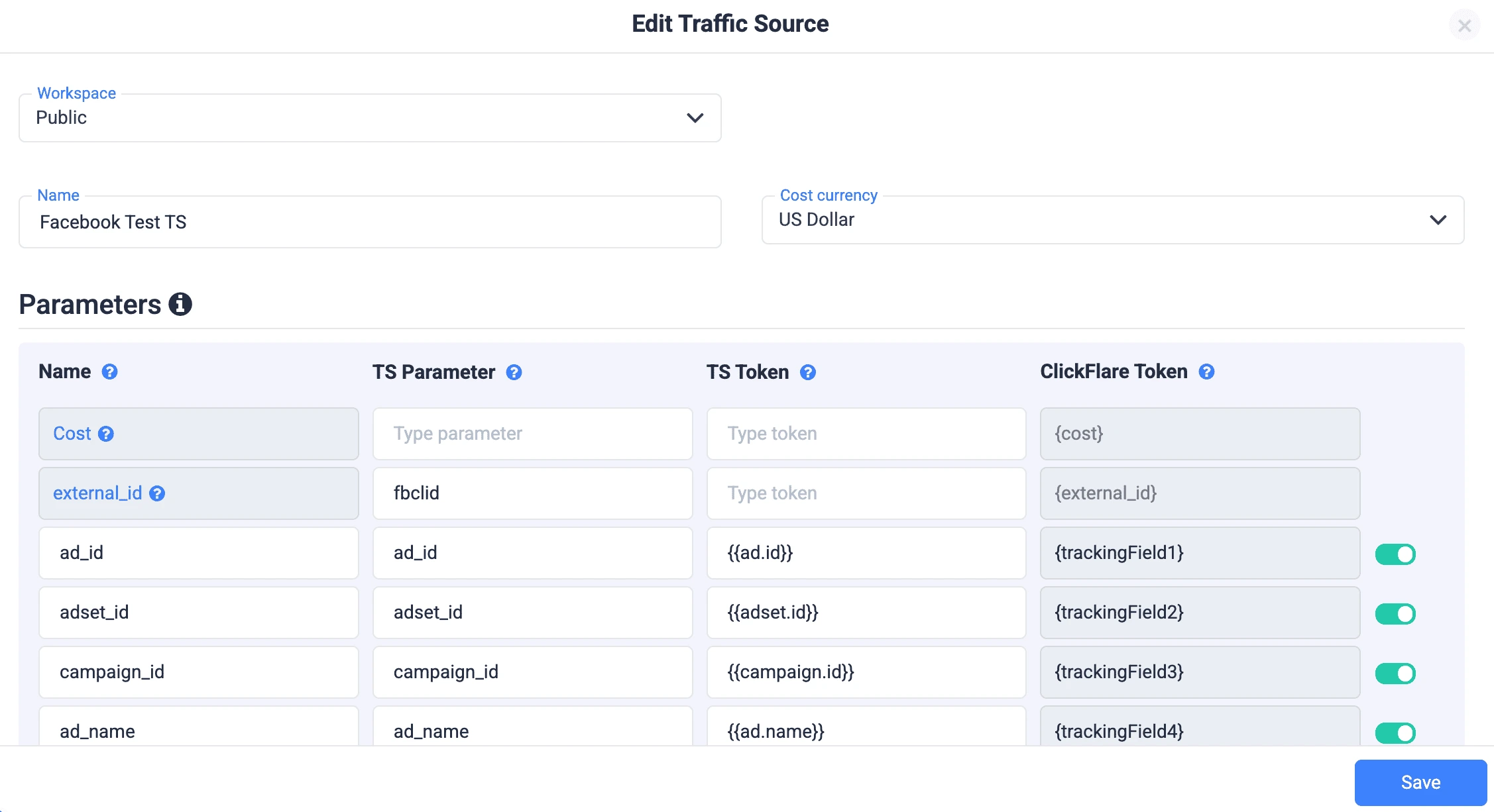 traffic source for shopify conversion tracking on clickflare