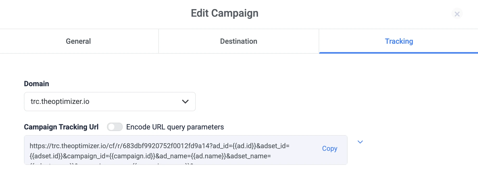 campaign tracking URL for shopify conversion tracking