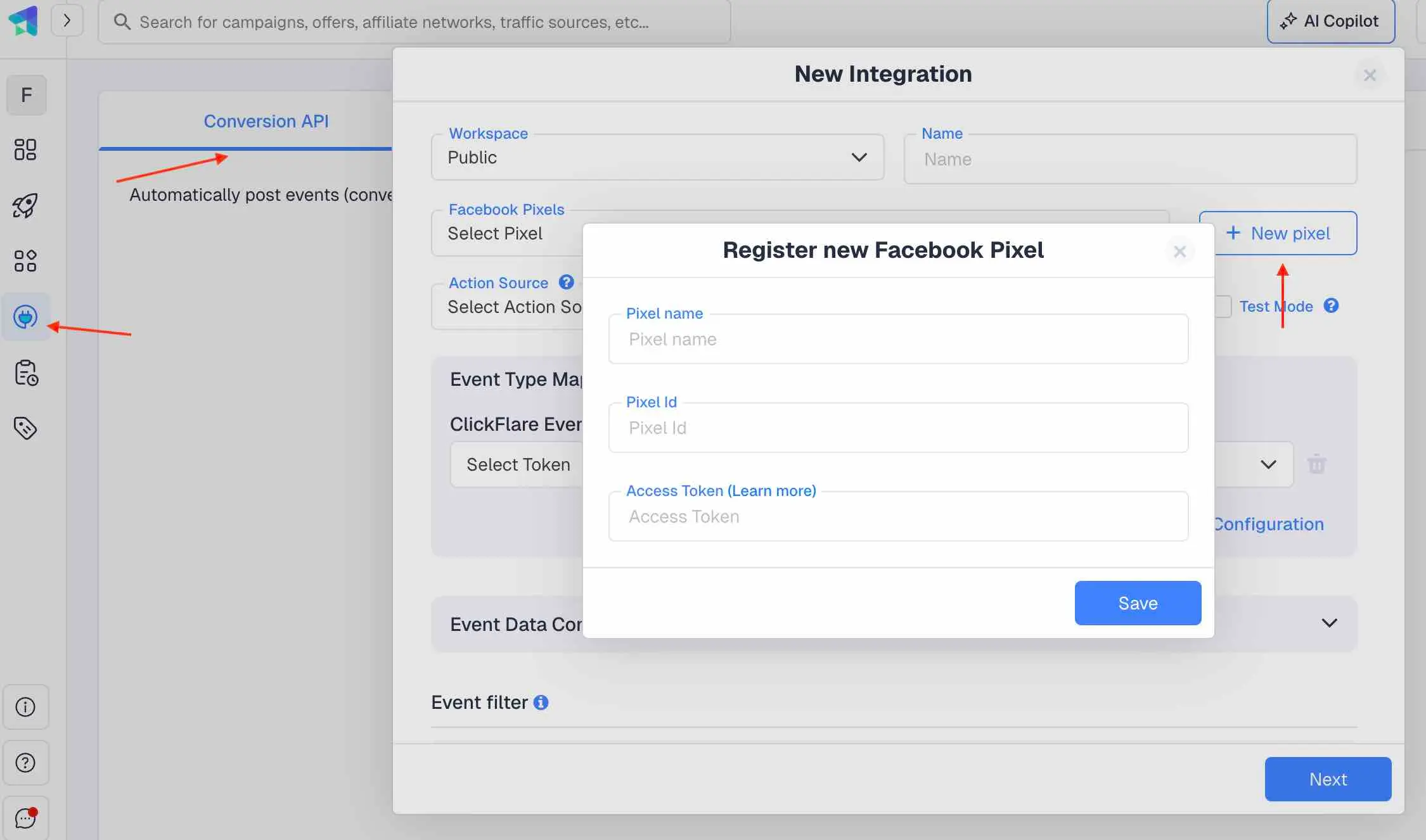 How to send data from Marketcall to your ad platform using ClickFlare tracking 