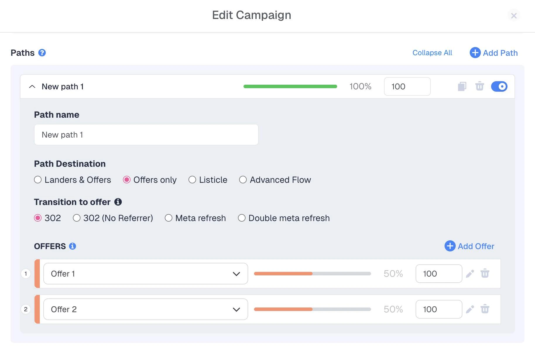 How to split-test Marketcall offers to compare performance on ClickFlare