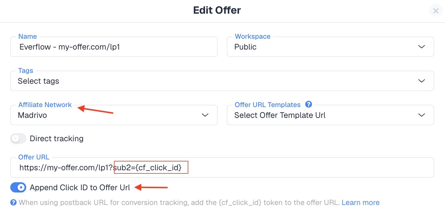 How to Troubleshoot Conversion Mismatches in ClickFlare: verifying the offer URL
