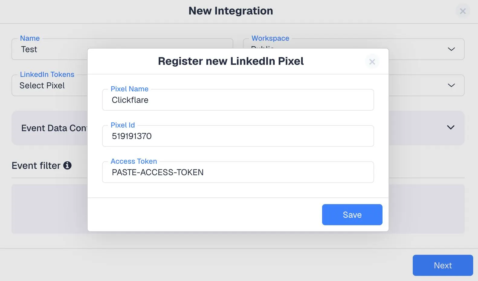 LinkedIn Ads Tracking on ClickFlare: How to connect your LinkedIn Pixel