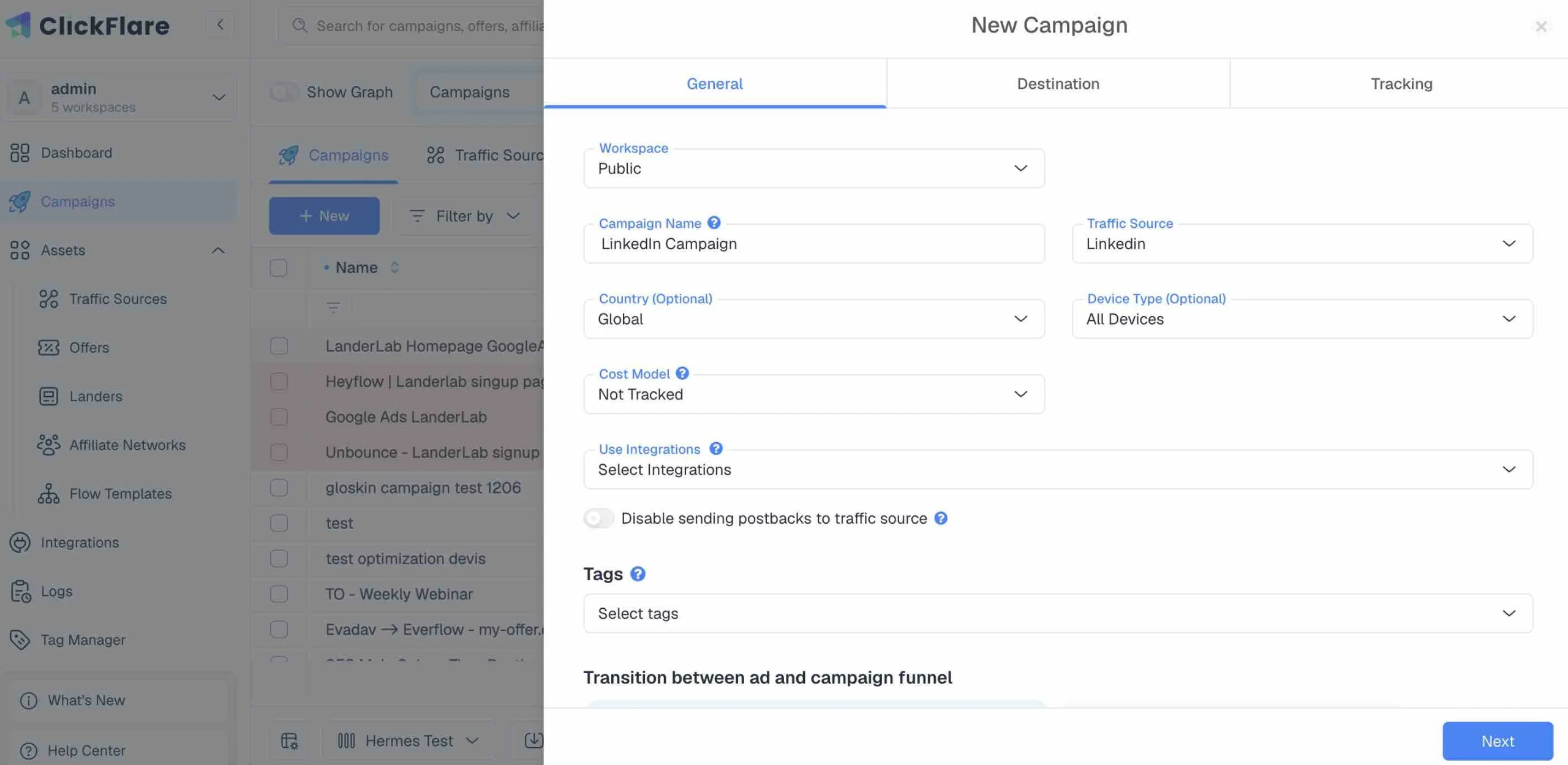 LinkedIn Ads Tracking Guide: Creating a campaign