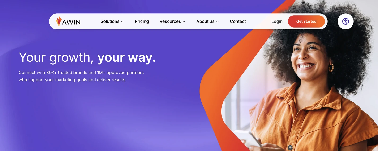 Awin global affiliate network homepage, a top affiliate network for retail and brand partnerships