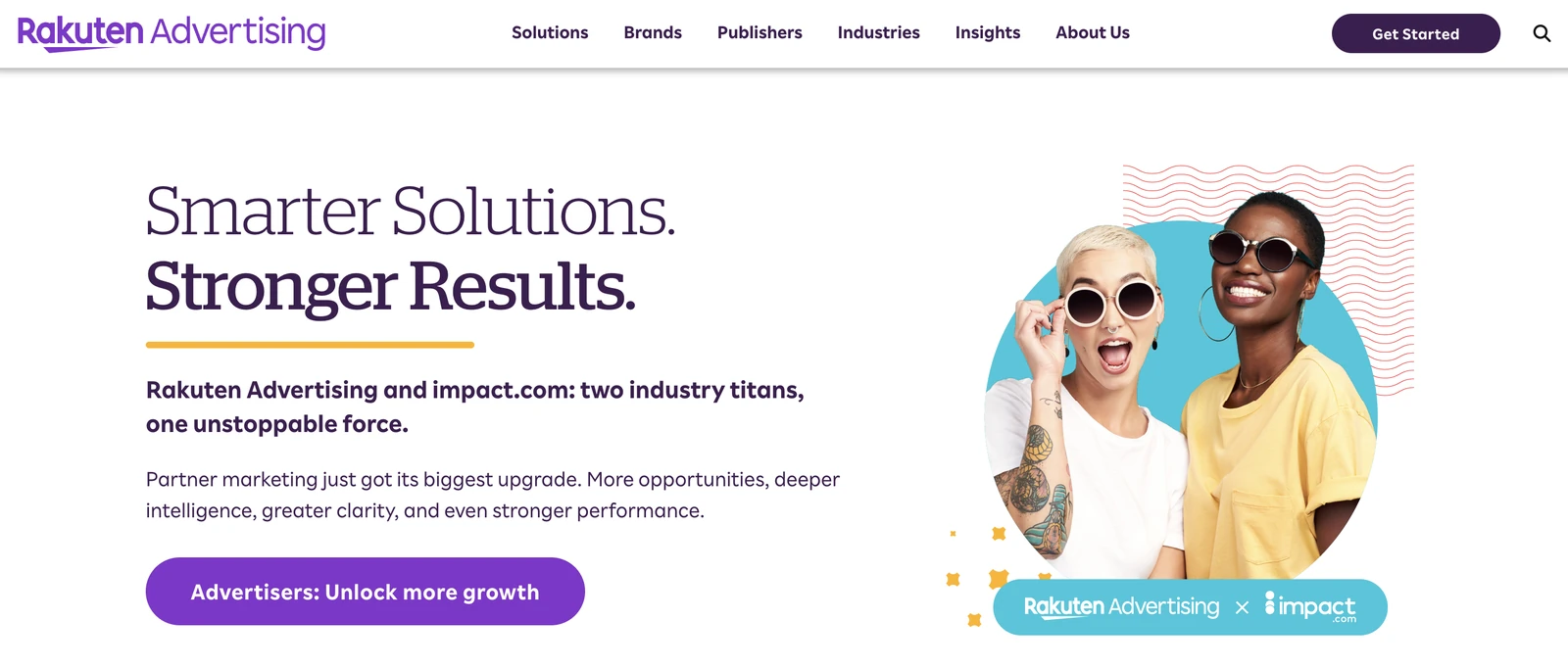 Rakuten Advertising homepage, one of the best affiliate networks for premium retail brands